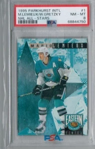 1995-96 Parkhurst International NHL All Stars 1 Lemieux/Gretzky PSA 8 4468 - Picture 1 of 2