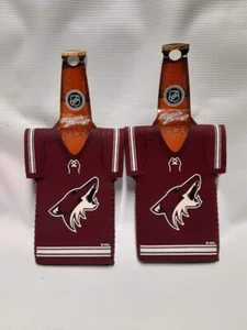 2 NHL Arizona Coyotes Jersey Portabotellas Enfriador Koozie NUEVO - Imagen 1 de 2