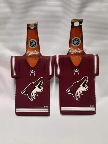 2 NHL Arizona Coyotes Jersey Bottle Holder Cooler Koozie NEW Cover