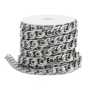 2meters Stainless Steel heavy Men's Chain for DIY Jewelry Making 6mm/8mm - Picture 1 of 3