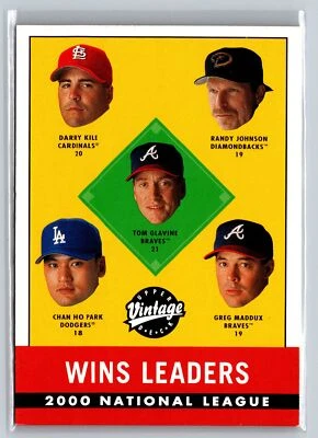 2001 Upper Deck Vintage #400 T. Glavine D. Kile Randy Johnson Park G. Maddux - Image 1 of 2