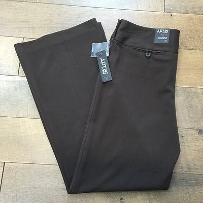 New APT 9 AVA FIT Womens Size 10 Stretch Dress Pants Brown Slacks Curvy Fit NWT - Image 1 of 4