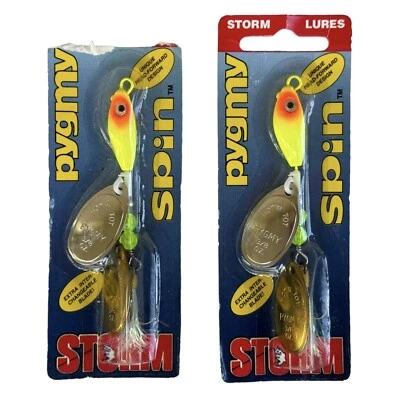 Lote de 2 SEÑUELOS DE PESCA TORMENTAS PYGMY SPIN Spinner • 3/8 oz SÓLIDO CHARTREUSE Foto 1 de 2