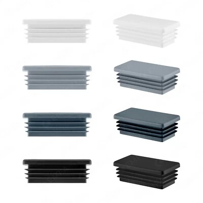 Lamellenstopfen Stopfen Endkappen Rechteckrohr rechteckig Kunststoff Rohrkappen - Bild 1 von 4