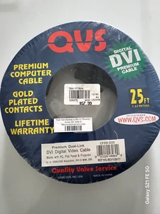 New. Unopened QVS Premium Computer Cable 25 FT. (7.62 Meters) - Picture 1 of 2