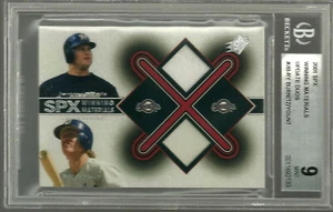 2001 Upper Deck SPx Jeromy Burnitz / Robin Yount Game Used Jersey  BGS 9 MINT - Picture 1 of 2