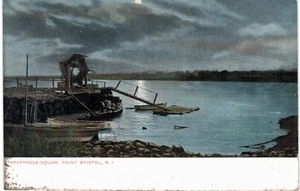 Bristol Papoose Squaw Neck Upper Harbor Night Moonlight 1910 RI - Bild 1 von 2