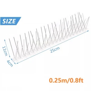 4Pcs Bird Spikes for Small Birds Pigeons Repellent 10FT (12 Strips) Fence Spike - Picture 1 of 20
