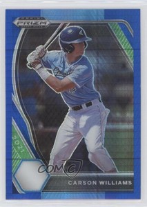 2021 Panini Prizm Draft Picks Hyper Blue and Carolina Carson Williams #PDP28