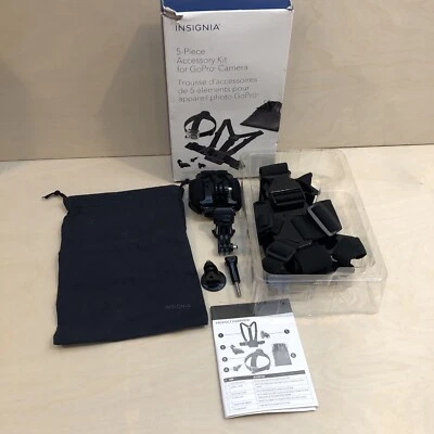 Insignia 5pcs Accessory Kit for most GoPro Action Camera Hero 7 8 9 10 11 12 Max - Image 1 of 4
