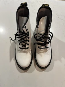 Botas de combate para mujer blancas Doc Martens talla 6 Air Wair usadas en excelente estado - Imagen 1 de 5