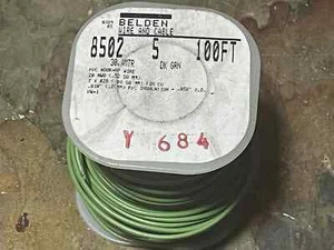 1x new spool Belden 8502-5 Green PVC Hook-Up Wire 20AWG (100 FEET) - Picture 1 of 2