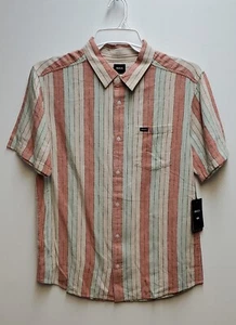 Camisa tejida RVCA para hombre S/S - cerámica - mediana - nueva con etiquetas - Imagen 1 de 4