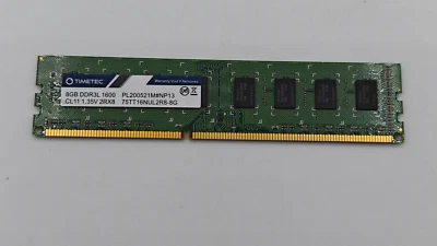 Timetec 1x 8GB DDR3 1333MHz CL9 1.5V 2R8 PL200521M#NP11 Desktop Memory RAM - Image 1 of 2