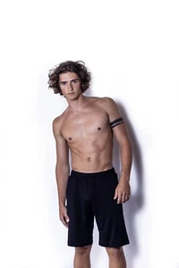 Lounge Shorts Mens S Bamboo Ultra Soft Luxury Zipper Pocket Drawstring Soleone - Picture 1 of 5