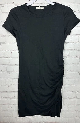 Vestido Camisa Wasabi + Como Nuevo Para Mujer Negro Informal Manga Corta Tejido Acanalado, Talla S Foto 1 de 4