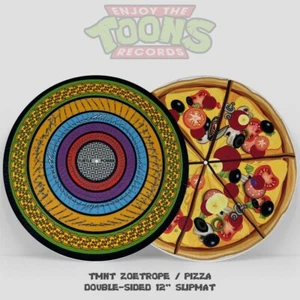 Zoetrope Teenage Mutant Ninja Turtles 12" Pizza Slipmat DJ Scratching Turntable - Picture 1 of 2
