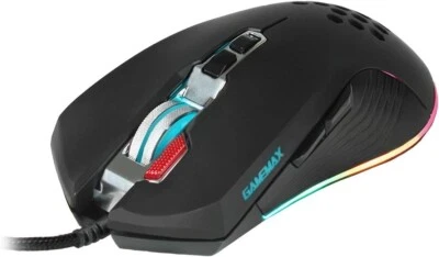 Game Max Razor Gaming Mouse USB Wired Rainbow RGB LED 6-Level 6400DPI - Image 1 of 4