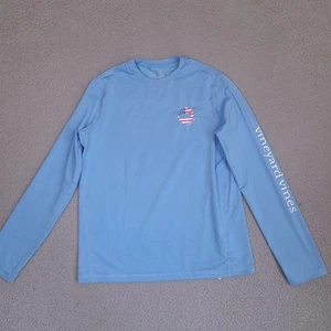 Vineyard Vines Performance T-Shirt Youth Boys Large (14) USA Flag Long Sleeve - Picture 1 of 12