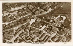 REAL PHOTO AERIAL VIEW POSTCARD OF SHIPLEY (NEAR BRADFORD/LEEDS), WEST YORKSHIRE - Picture 1 of 2