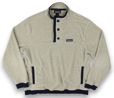 Pullover Patagonia con botones de piel de oveja para hombre grande suéter polar natural 26140 Foto 1 de 4