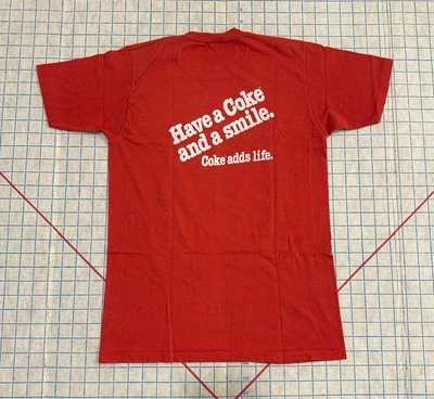 Vintage Coca-Cola T-Shirt Rare Double Sided Thailand Stedman Sport-T Medium - Image 1 of 4