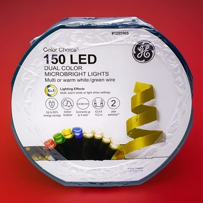 GE Color Choice 150 Ct 43.4-ft Multi-function Color Changing LED String Lights! - Image 1 of 4