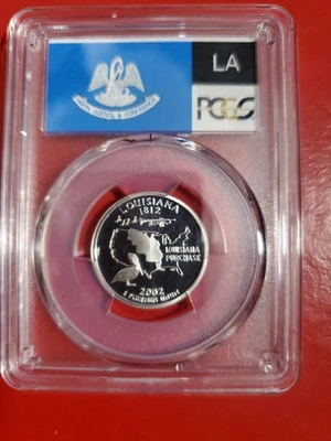 2002 S .90 SilverQuarter Dollar Coin PR69DCAM Louisiana PCGS Certified Beauty. - Image 1 of 4