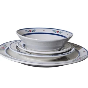 Vajilla de colección Tienshan Laurel Hearts 4 piezas lugar artesanía popular gres - Imagen 1 de 11