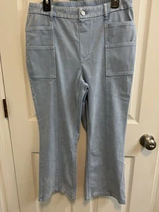 Jeans Canyon Retreat Talla 16 Tejido Denim Crop Kick Flare Botón Pull On - Imagen 1 de 14