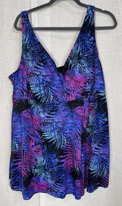 Swimsuits For All Women’s Size 28 Plus One Piece Swimsuit Swim Dress - Picture 1 of 6