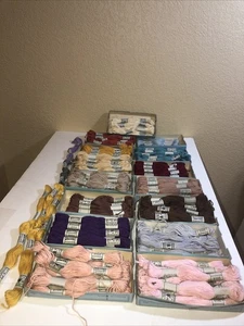 132x Needlepoint DMC Retors A Broder No.4 France Thread, 17 Colors Plus ECRU - Picture 1 of 8