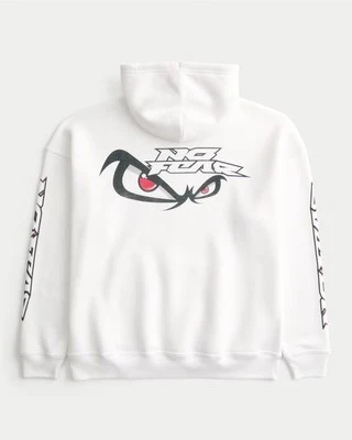 HOLLISTER 宽鬆版型 无恐惧 图形连帽衫 尺寸 L — 第 1/4 张图片