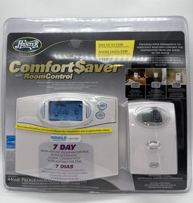Hunter 44668 Comfort Saver 7-Day Programmable Thermostat Room Control New - Image 1 of 2