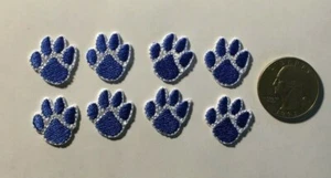 paw patch iron on royal white dog animal paw print 3/4" size paw patch 8 pc. lot - Picture 1 of 2
