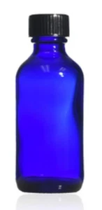40 Stück Kobaltblau 2 Unzen [60 ml] Boston Runde Glasflasche mit Verschluss - Bild 1 von 1