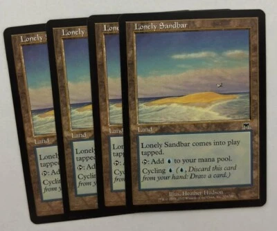 MTG 4X ONSLAUGHT LOVELY SANDBAR NM MAGIC THE GATHERING COMMON LAND ENGLISH - Image 1 of 4