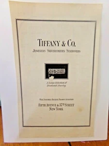 1910 Tiffany & Company Print Ad/Collectible Jewelry Advertising  6in x 10in. - Picture 1 of 3