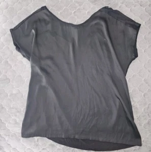 Women's Black Layered Sleeveless Top Shirt Express Size Large 100% Rayon - Imagen 1 de 5