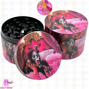 Baddie Villain Scary Girl - 50mm Magnetic Metal 4Part Tobacco Grinder Crusher - Picture 1 of 20