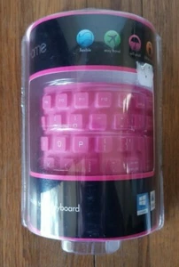 iHome Flexible Portable Travel USB Enabled Keyboard for Windows Pink - Picture 1 of 6