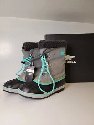 Girls Sorel Yoot Pac Duck Snow Waterproof Rubber Winter Boots blue  Warm-Size 5 - Image 1 of 4