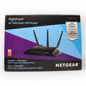 Netgear Nighthawk Smart Wi-Fi Router Wireless Speed Up to 1900 Mbps - Picture 1 of 9