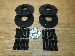 SCHWARZ BMW i3/i8 2 Paar 5x112 Hubzentrisches Abstandhalter 12 mm & 15 mm 66,5CB M14x1,25 Schrauben - Bild 1 von 3