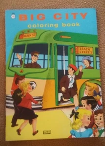 BIG CITY COLORING BOOK ~ #956 ~ 1962 - Picture 1 of 4