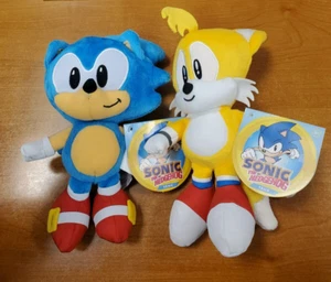 2 Pk: Jakks Pacific Sonic The Hedgehog 9 Inch Plush *SONIC & TAILS* NWT 9B - Picture 1 of 8