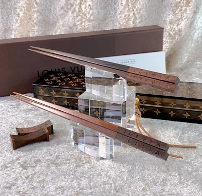 LOUIS VUITTON Chopsticks 25th Anniversary Limited Monogram Wood VIP Gift - Image 1 of 4