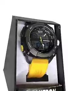 Armitron Sport Men's Watch Japanese Quartz Waterproof, Yellow/Black c82 - Picture 1 of 5