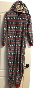 Reindeer One Piece Pajama Youth XL Age 16-18 - Picture 1 of 4