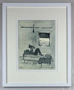 XISCO MENSUA Spanish 1995 signed framed original engraving art print Ltd Ed 9 - Picture 1 of 6
